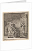 Female scrubs the floor with a scrubbing brush by Pieter Arentsz & Cornelis van der Sys II