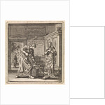 Female scrubs the floor with a scrubbing brush by Pieter Arentsz & Cornelis van der Sys II
