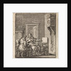 Three women at a wall clock by Pieter Arentsz & Cornelis van der Sys II