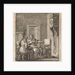 Three women at a wall clock by Pieter Arentsz & Cornelis van der Sys II