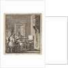 Three women at a wall clock by Pieter Arentsz & Cornelis van der Sys II