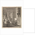 Three women at a wall clock by Pieter Arentsz & Cornelis van der Sys II