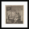 Man extinguishes a candle with a candle snuffer by Pieter Arentsz & Cornelis van der Sys II