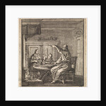 Man extinguishes a candle with a candle snuffer by Pieter Arentsz & Cornelis van der Sys II