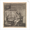 Man extinguishes a candle with a candle snuffer by Pieter Arentsz & Cornelis van der Sys II