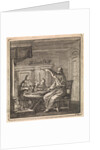 Man extinguishes a candle with a candle snuffer by Pieter Arentsz & Cornelis van der Sys II