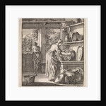 Woman cleans a pot by Pieter Arentsz & Cornelis van der Sys II