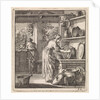 Woman cleans a pot by Pieter Arentsz & Cornelis van der Sys II