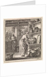 Woman cleans a pot by Pieter Arentsz & Cornelis van der Sys II