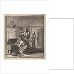 Three men near a money box by Pieter Arentsz & Cornelis van der Sys II