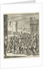 Procession of the shoemaker guild at Aleppo, preceded by a group of guys with paper pointed hats by Jan Luyken