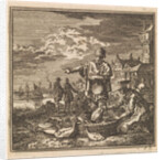 Fisher and his wife and a tub full of fish by Arentsz Pieter Cornelis van der Sys II