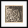 Lumberjack is working to cut down a tree by Pieter Arentsz & Cornelis van der Sys II