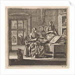 Two women stand near an open bible by Pieter Arentsz & Cornelis van der Sys II