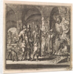 Man shows two men exhibited weapons by Arentsz & Pieter Cornelis van der Sys II