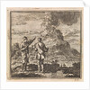 Two hikers looking at the smoking Etna, Italy by Pieter Arentsz & Cornelis van der Sys II