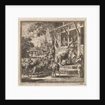 Sheep are led inside a butcher's by Pieter Arentsz & Cornelis van der Sys II