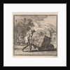 Man carrying a heavy package on a wheelbarrow by Arentsz Pieter Cornelis van der Sys II