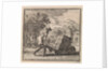Man carrying a heavy package on a wheelbarrow by Arentsz Pieter Cornelis van der Sys II