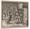 Man with gout gets food served at the fireplace by Pieter Arentsz & Cornelis van der Sys II