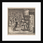 Man with gout gets food served at the fireplace by Pieter Arentsz & Cornelis van der Sys II