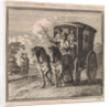 Four figures in a carriage by Pieter Arentsz & Cornelis van der Sys II