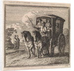 Four figures in a carriage by Pieter Arentsz & Cornelis van der Sys II