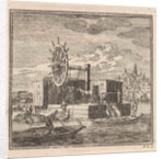 Dredger on the outskirts of a town by Pieter Arentsz & Cornelis van der Sys II