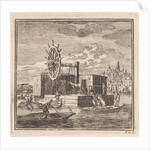 Dredger on the outskirts of a town by Pieter Arentsz & Cornelis van der Sys II