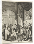 Foot Washing of the travelers in a monastery in Jerusalem by Jan Luyken