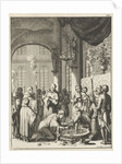 Foot Washing of the travelers in a monastery in Jerusalem by Jan Luyken