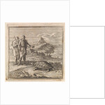 Two travelers admire a turtle by Pieter Arentsz & Cornelis van der Sys II