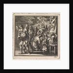 Death is about to cut the thread of life of a dying woman by Cornelis van der Sys II