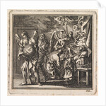 Death is about to cut the thread of life of a dying woman by Cornelis van der Sys II