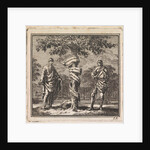Old and young man in a tree with ribbon by Pieter Arentsz & Cornelis van der Sys II