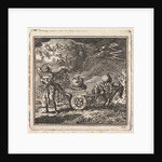 Heart on a chariot pulled in opposite directions by an angel and a donkey by Pieter Arentsz & Cornelis van der Sys II