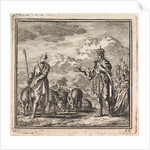 Pig farmer refuses the crown that he is offered by a king by Pieter Arentsz & Cornelis van der Sys II