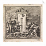 Six people mourn a dead person by Pieter Arentsz & Cornelis van der Sys II