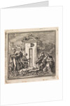 Six people mourn a dead person by Pieter Arentsz & Cornelis van der Sys II
