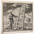 Man points to a ladder reaching to heaven by Pieter Arentsz & Cornelis van der Sys II