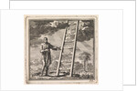 Man points to a ladder reaching to heaven by Pieter Arentsz & Cornelis van der Sys II