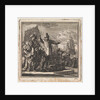 Conversation in a harbour between a man with a globe in his hands and a poorly dressed man with treasures by Pieter Arentsz & Cornelis van der Sys II