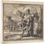 Man is burdened by the weight of the dignitary on his back, whose cloak is carried by death and the devil by Cornelis van der Sys II