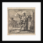 Man is burdened by the weight of the dignitary on his back, whose cloak is carried by death and the devil by Cornelis van der Sys II