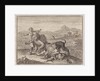 Two Abyssinian nobles being devoured by lions on the field that they ruined during their hunting by Frantz Martin Hertzen