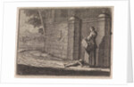Fruit Vendor lays her dead child before the castle of Lille, France by Frantz Martin Hertzen