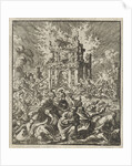 Romans kill the Jews, while the Temple burns by Barent Visscher