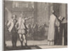 Young man pointing to a priest at the altar by Christoph Weigel