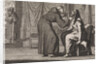 Monk looks into the gaping mouth of an old woman by Christoph Weigel
