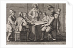 Anthimus, bishop of Nicomedia, receives five soldiers by Christoph Weigel